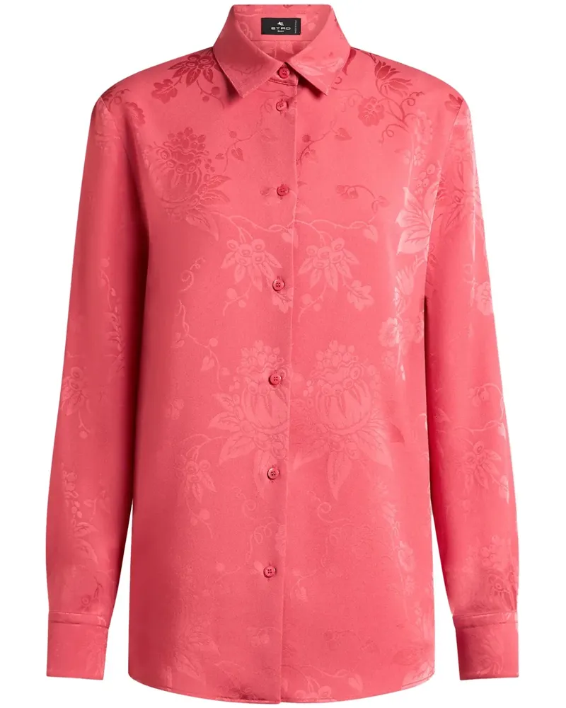 Etro Hemd mit Jacquard-Blumenmuster - Rosa Rosa