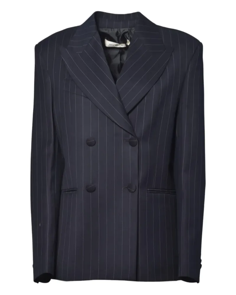 NINEMINUTES The Revolver striped blazer - Blau Blau