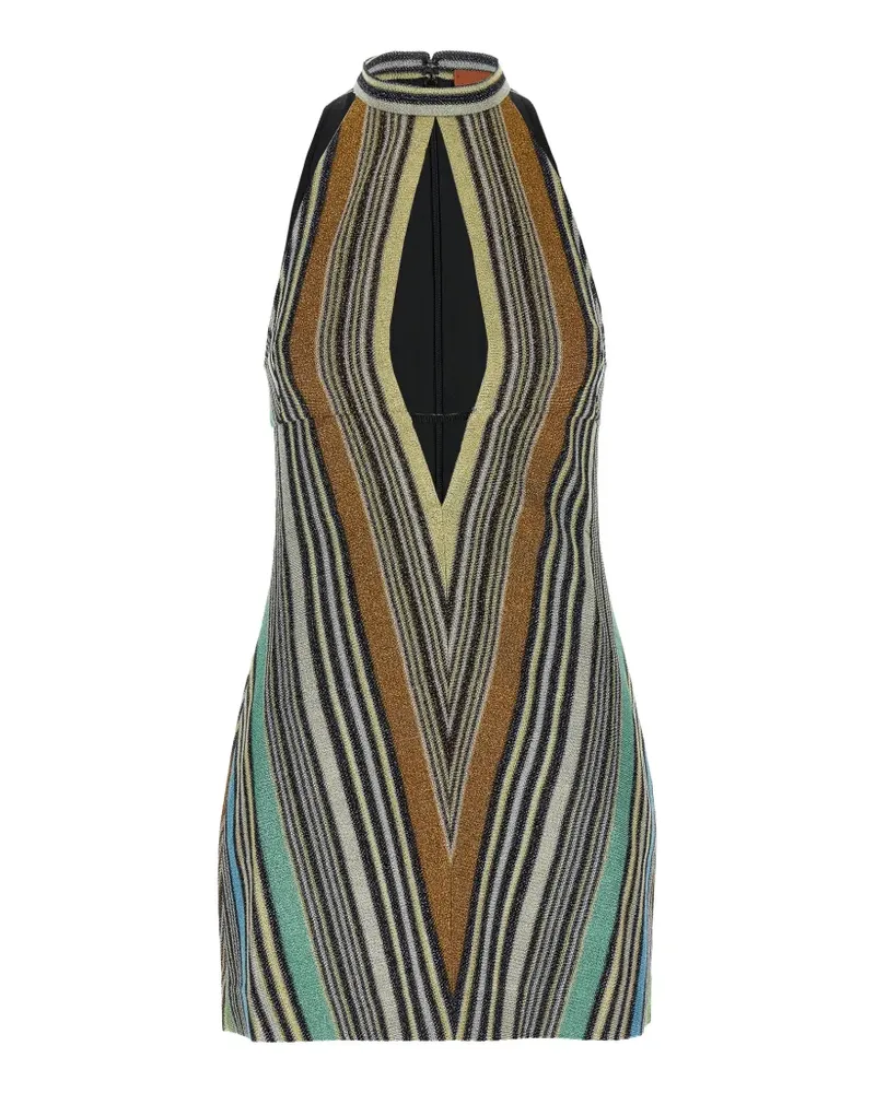 Missoni striped lamé mini dress - Schwarz Schwarz