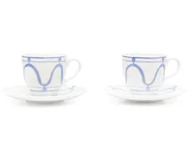 Set aus zwei Serenity Kaffee- oder Teetassen - Weiß