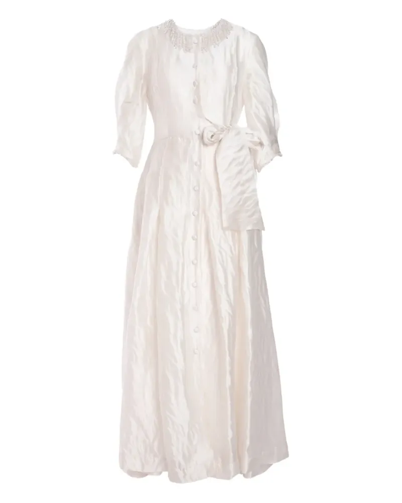 Baruni Farrah Kleid - Weiß Weiß