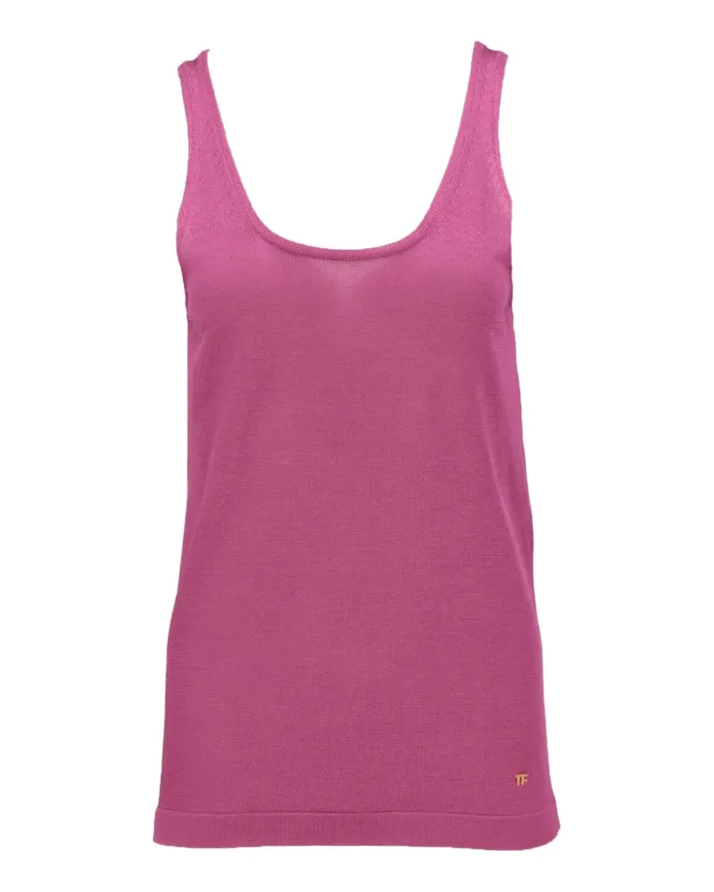 Tom Ford logo-plaque tank top - Rosa Rosa