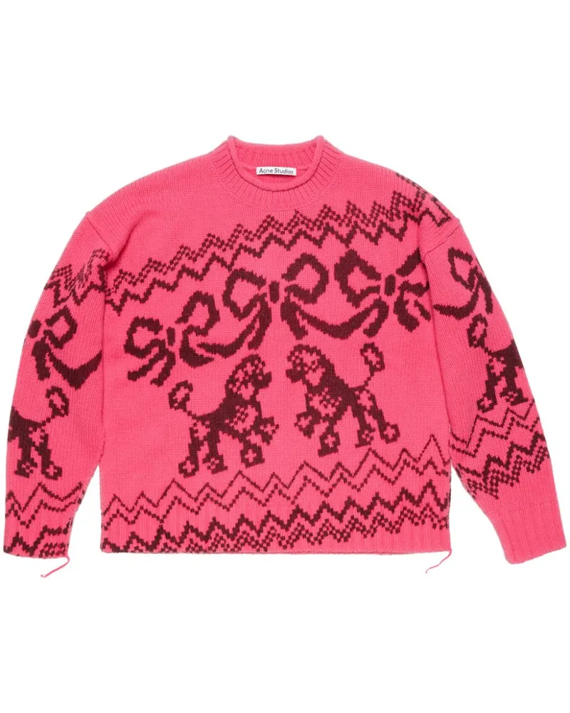 Acne Studios Pullover mit Jacquard - Rosa Rosa
