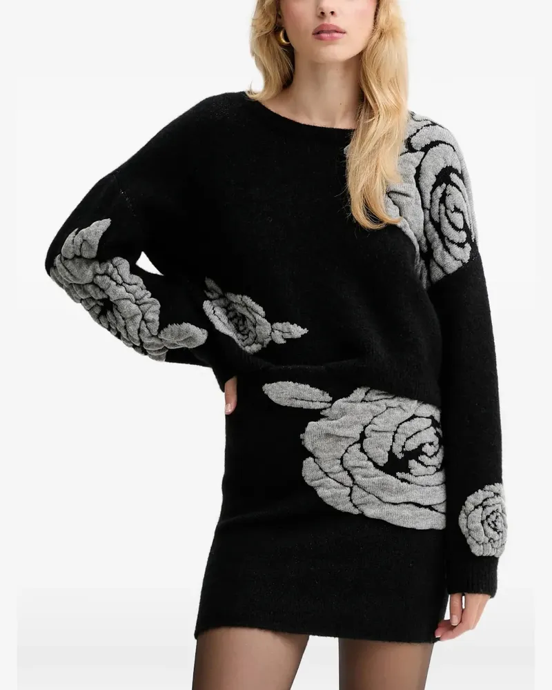 Gestuz GZrosaly floral sweater - Schwarz Schwarz