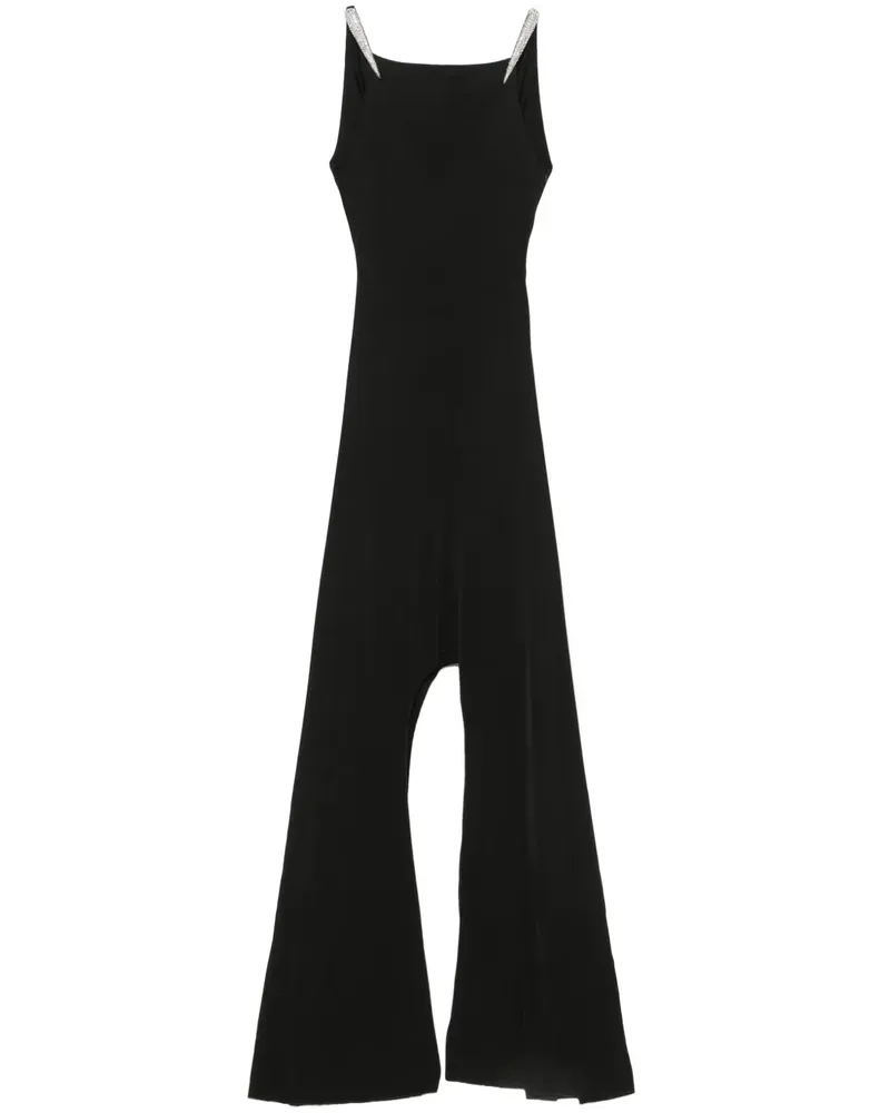 David Koma Kristallverziertes Abendkleid - Schwarz Schwarz