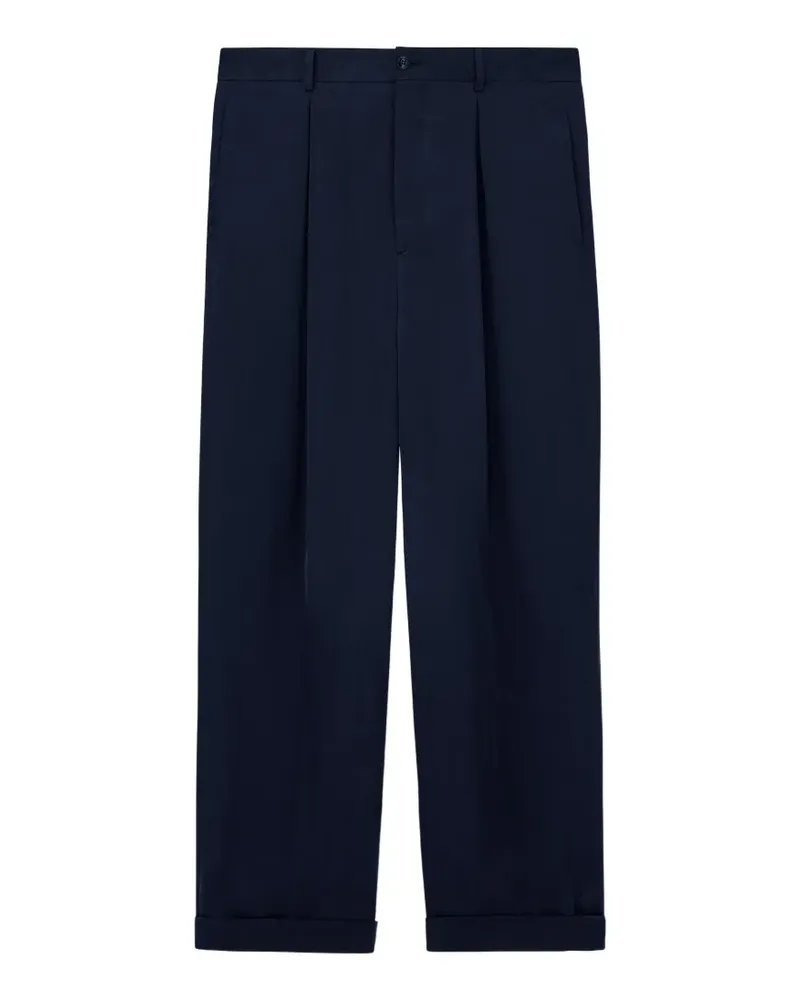 Giorgio Armani Wide-Leg-Hose mit Bundfalten - Blau Blau
