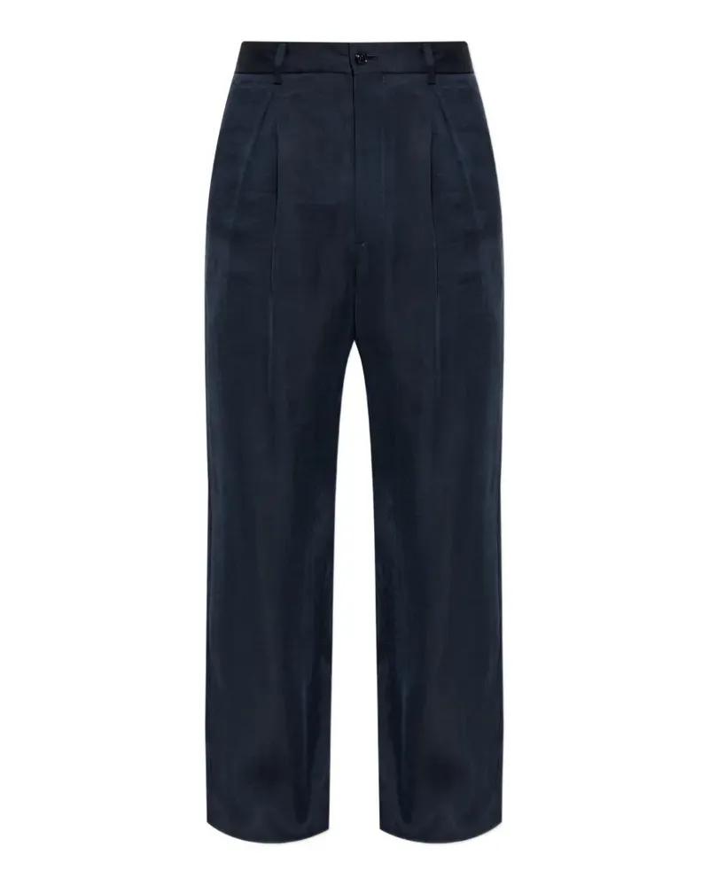 Giorgio Armani pleated wide-leg trousers - Blau Blau