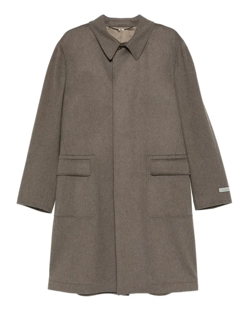Canali pocket-collared coat - Braun Braun