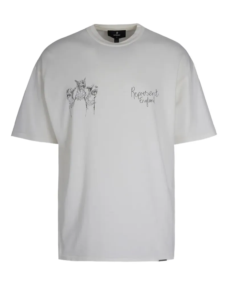 REPRESENT Hand Drawn Thoroughbred T-Shirt - Grau Grau