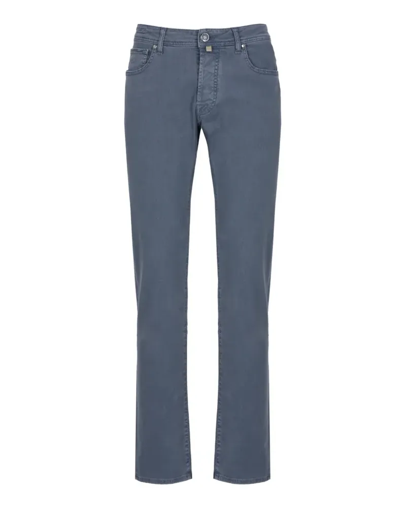Jacob Cohën Bard logo-patch straight-leg trousers - Blau Blau