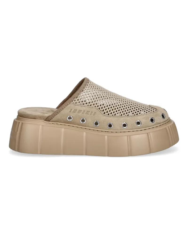 INUIKII Matilda eyelet-embellished mules - Nude Nude