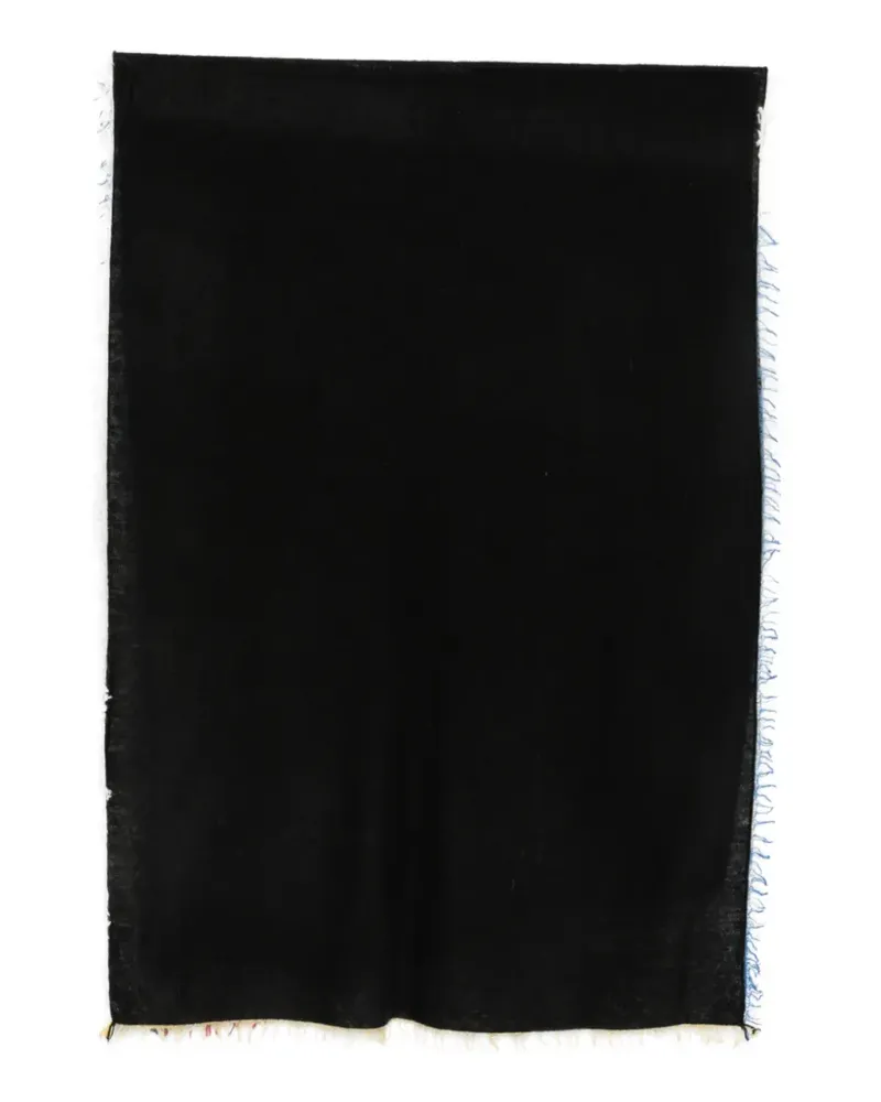 Faliero Sarti Addy Schal mit Fransensaum - Schwarz Schwarz