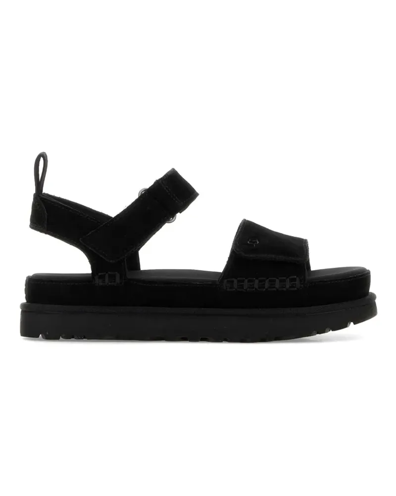 UGG Black suede Goldenstar sandals - Schwarz Schwarz