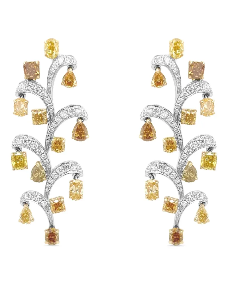 HYT Jewelry 18kt Weißgoldohrringe mit Diamanten - Silber Silber