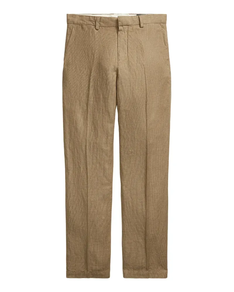 Ralph Lauren Manhasset houndstooth-pattern chino trousers - Braun Braun