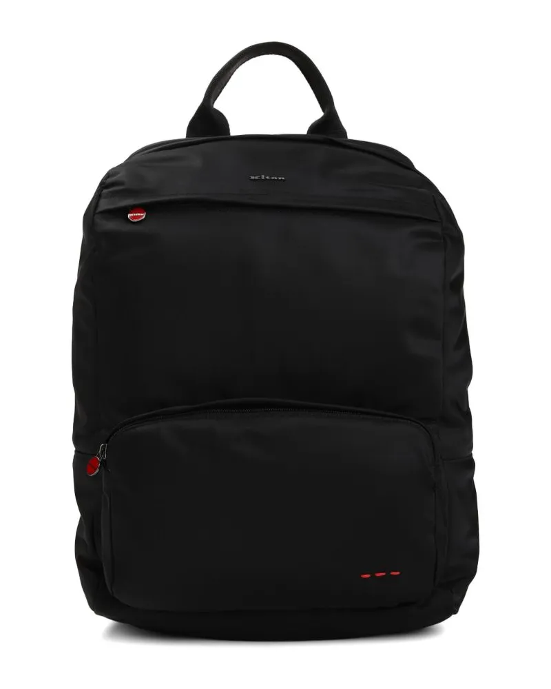 Kiton Rucksack mit Logo - Schwarz Schwarz