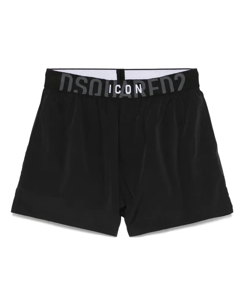 Dsquared2 Icon Badeshorts - Schwarz Schwarz