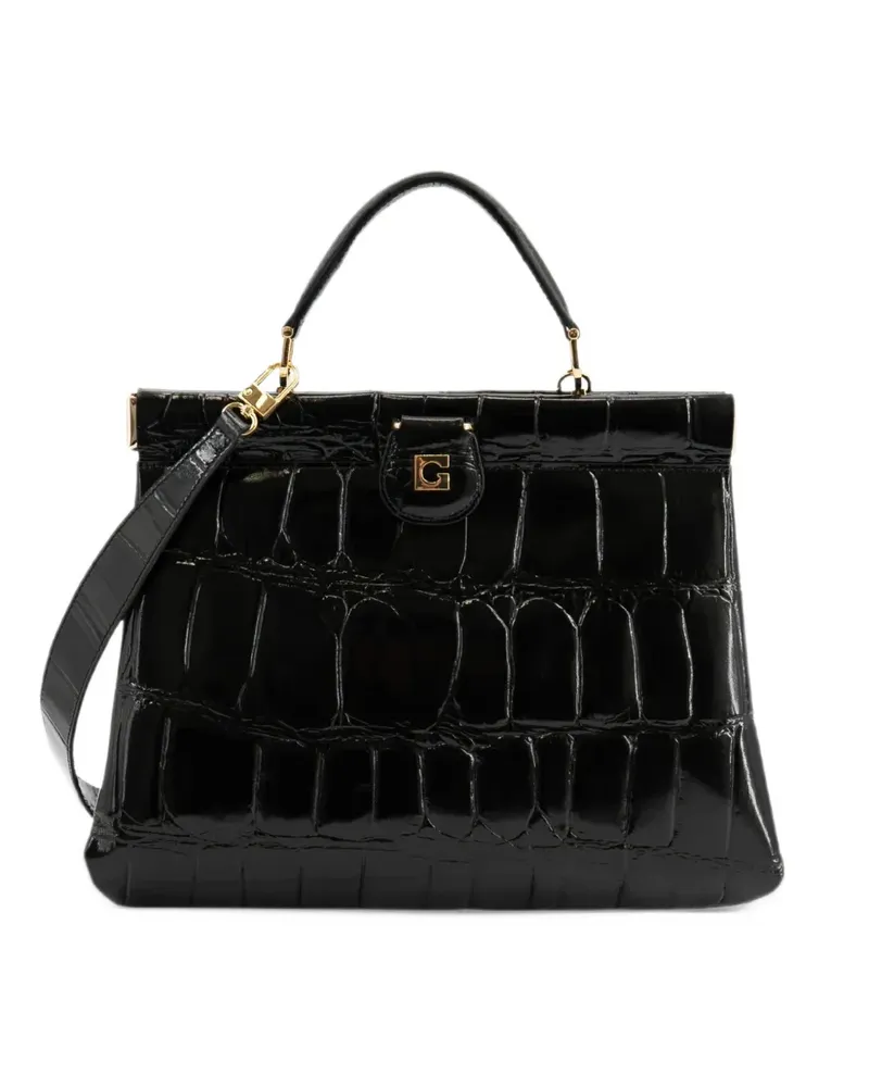 Gherardini Dodici Dodici 1959 croc-effect tote bag - Schwarz Schwarz