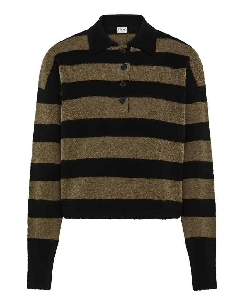 Cycle Vera striped polo top - Schwarz Schwarz