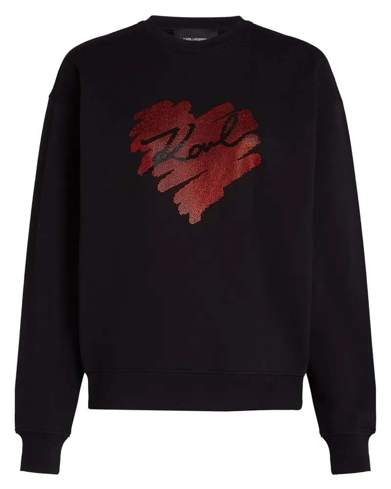 Karl Lagerfeld K/Heart Sweatshirt - Schwarz Schwarz
