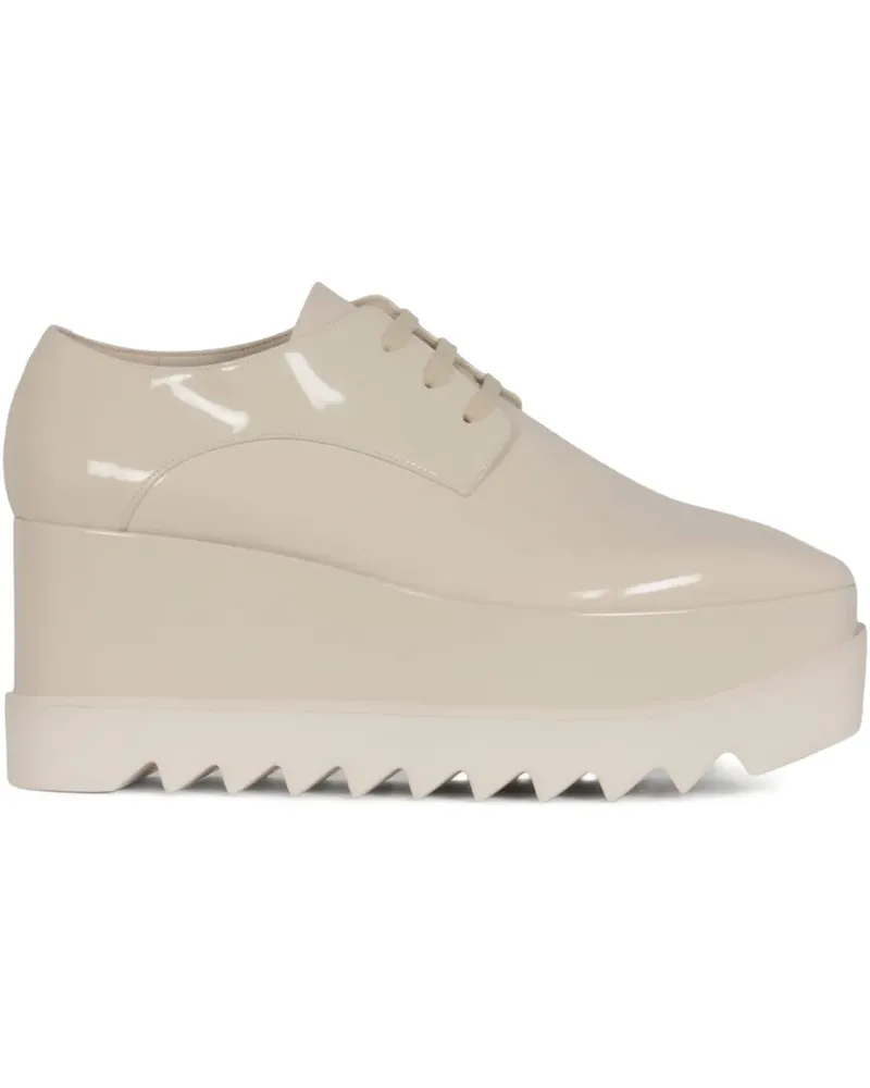 Stella McCartney Elyse Shiny Oxford-Schuhe 80mm - Weiß Weiß