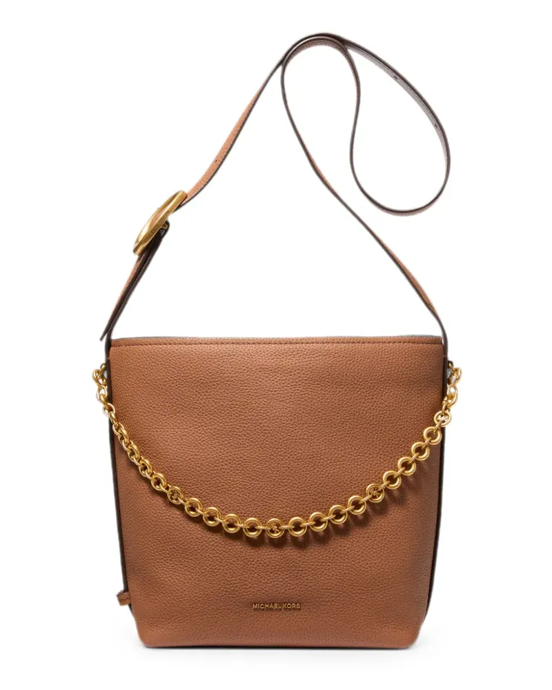 Michael Kors Kleiner Nolita Tote Bag aus gekörntem Leder - Braun Braun