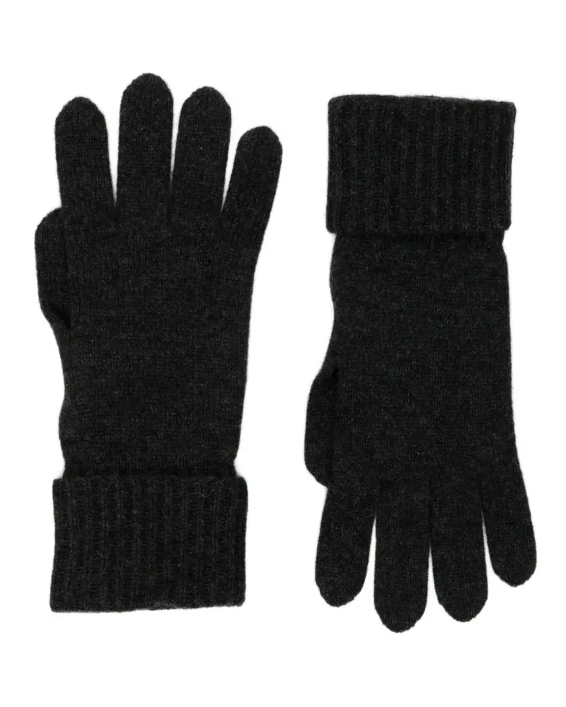 N.Peal Handschuhe mit gerippten Bündchen - Grau Grau