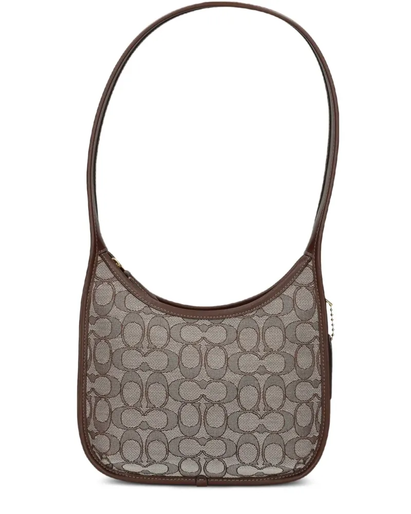 Coach Schultertasche mit Monogrammmuster - Braun Braun