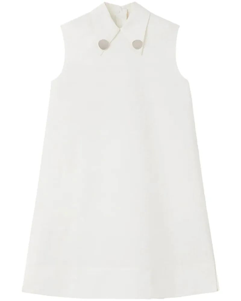 Jil Sander Kleid mit spitzem Kragen - Weiß Weiß