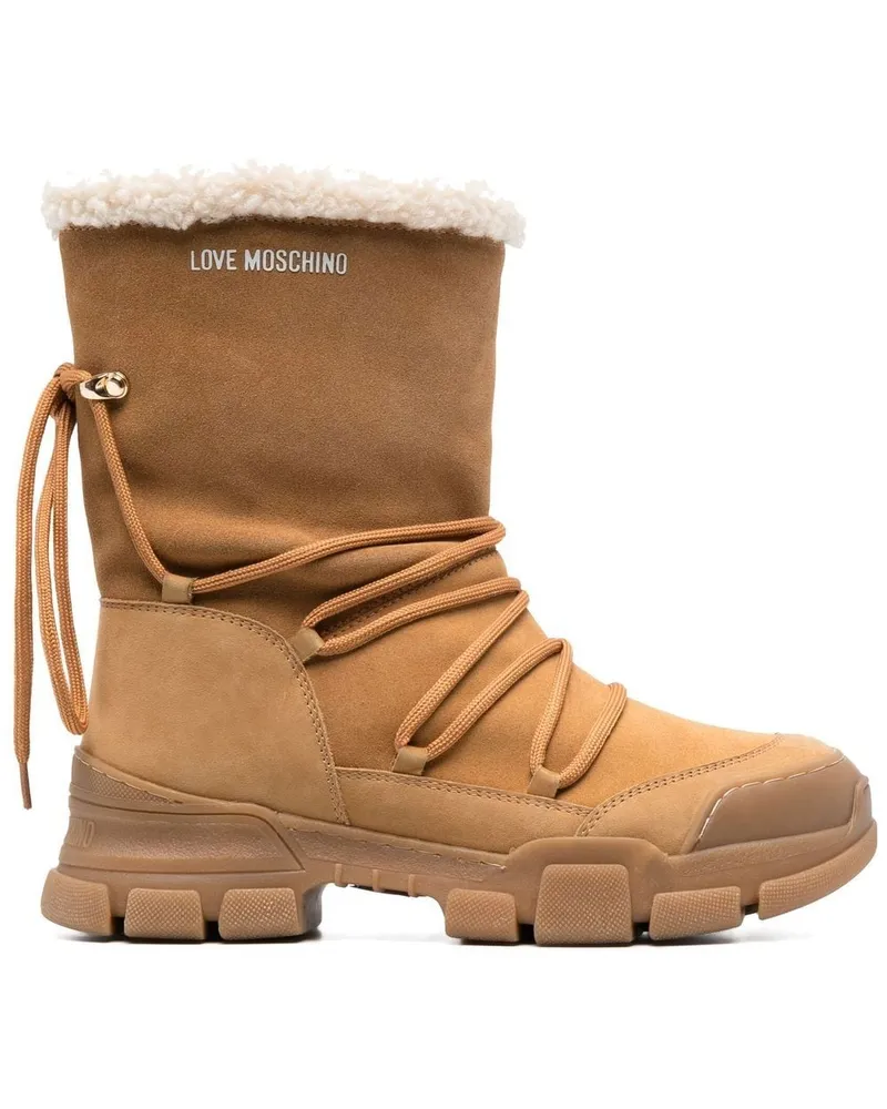 Moschino Stiefel mit Schnürung - Braun Braun