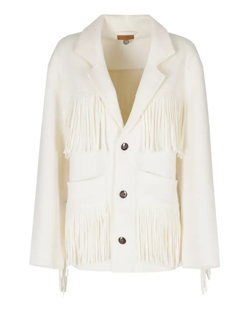 Alanui Spirit of the West fringe-trimmed jacket - Nude Nude