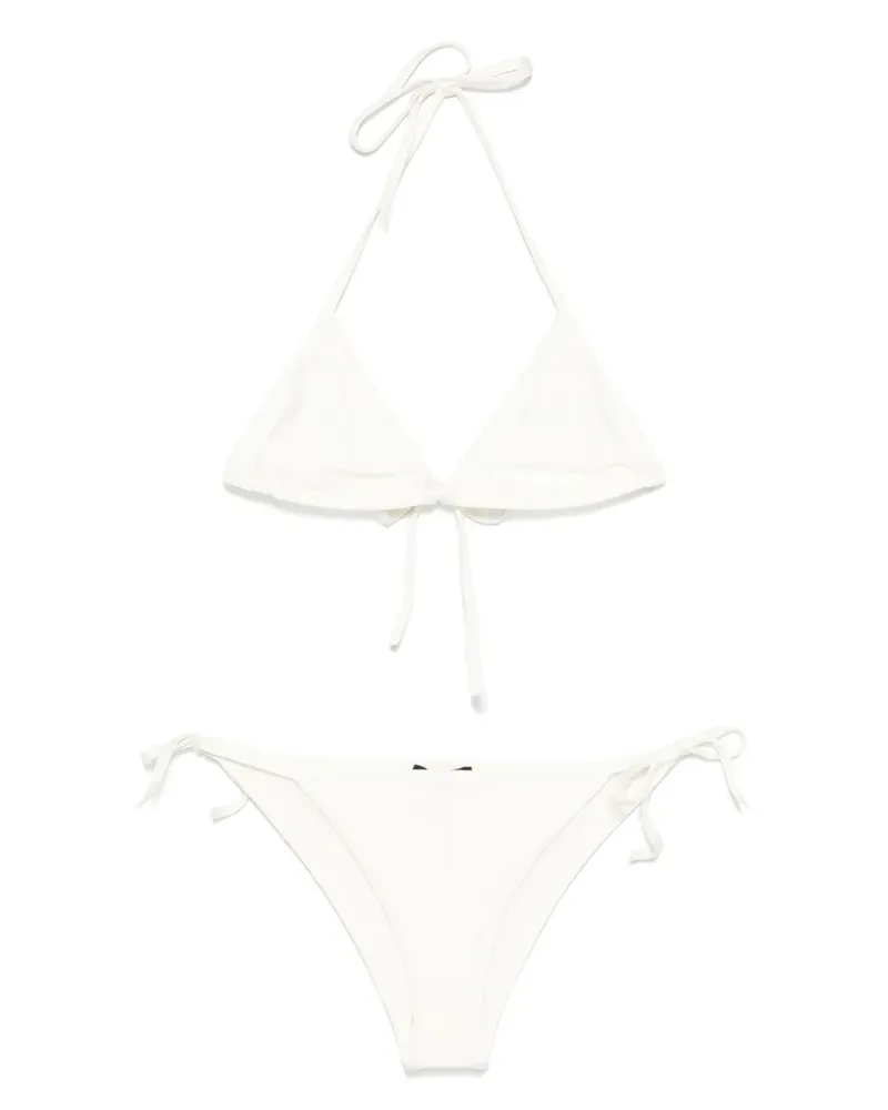 Balmain Bikini mit Logo-Print - Weiß Weiß