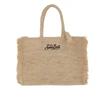 Schultertasche mit Quaste - Nude