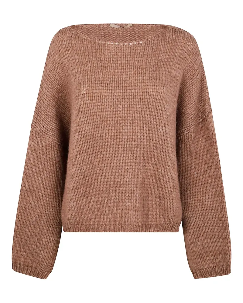 Nuur Pullover mit U-Boot-Ausschnitt - Braun Braun