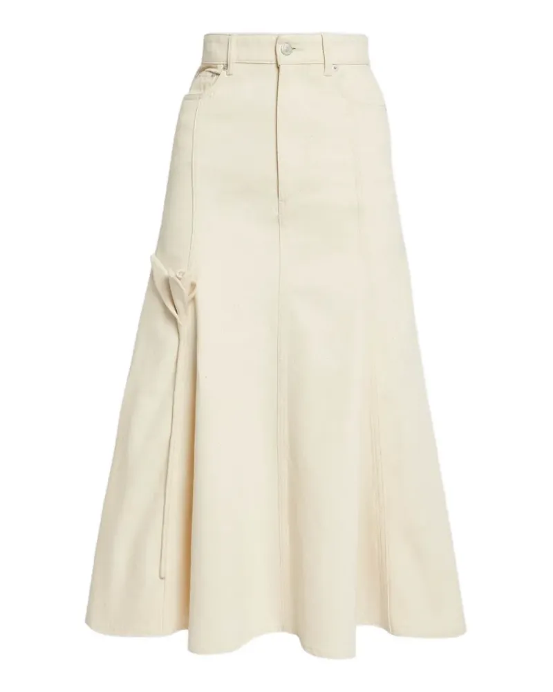 Erdem Ausgestellter Midirock mit Knopfverschluss - Nude Nude