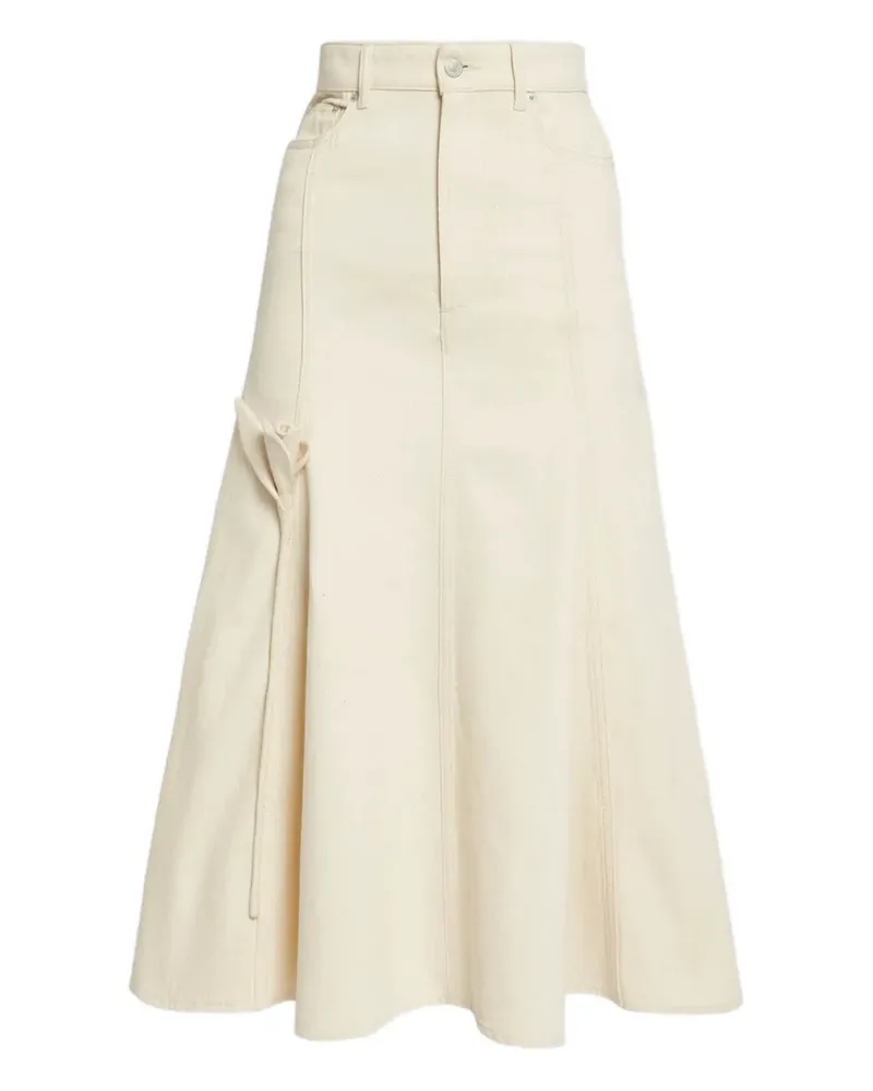 Erdem Ausgestellter Midirock mit Knopfverschluss - Nude Nude