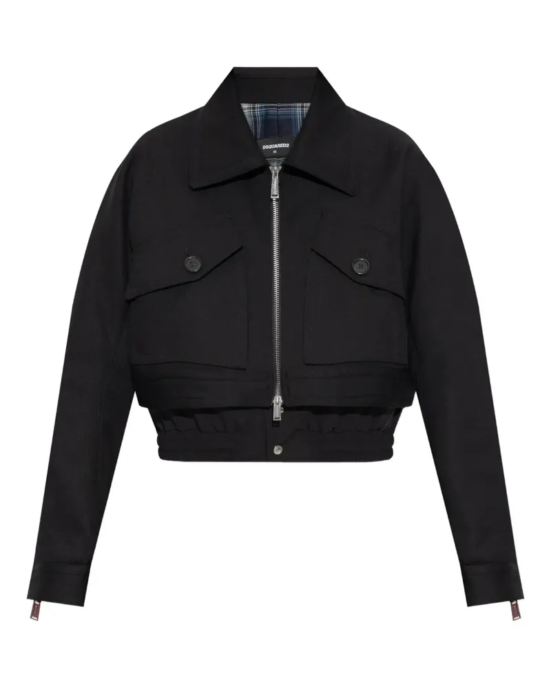 Dsquared2 Cropped-Jacke mit Reißverschluss - Blau Blau