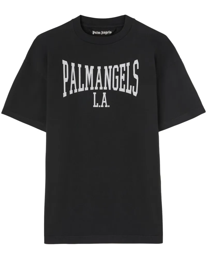 Palm Angels T-Shirt mit Logo-Print - Schwarz Schwarz