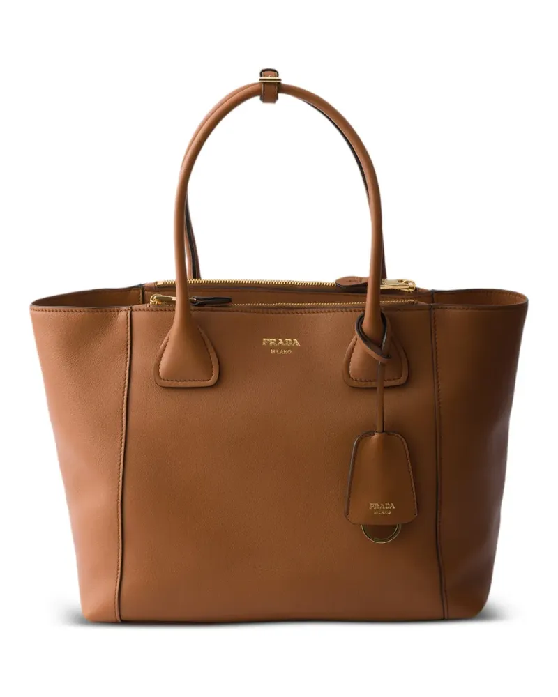 Prada large leather tote bag - Braun Braun