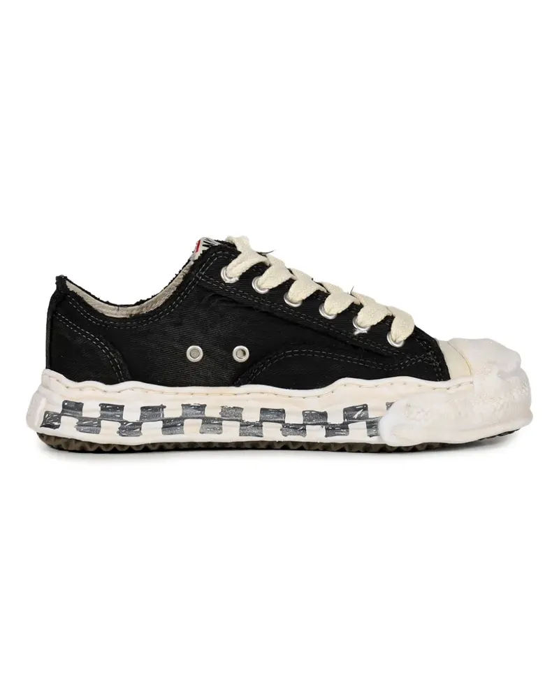 MIHARAYASUHIRO Hank" OG Sneakers mit Graffiti-Check - Schwarz Schwarz