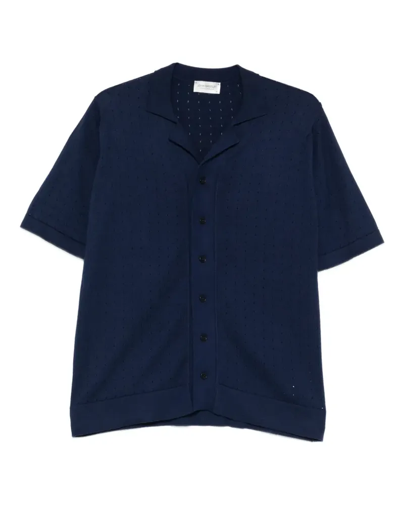 John Smedley Rowarth short-sleeve shirt - Blau Blau