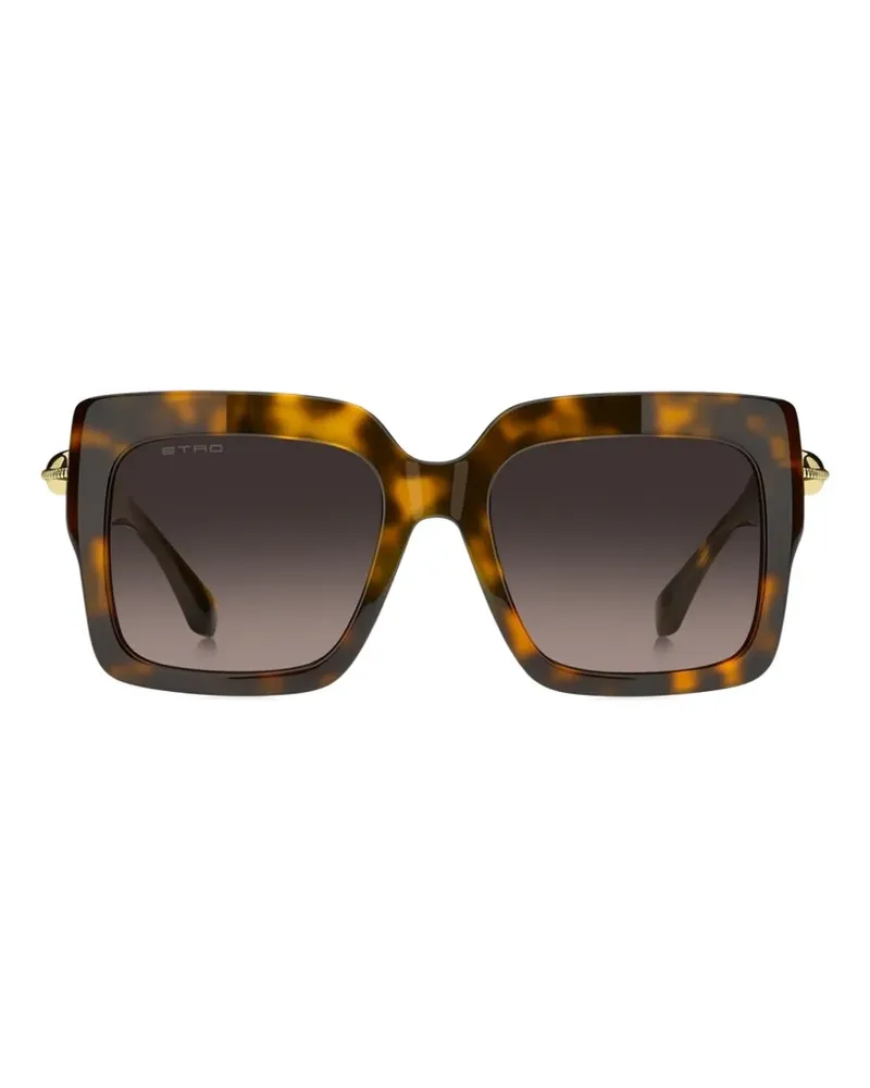 Etro Eckige Sonnenbrille in Schildpattoptik - Braun Braun