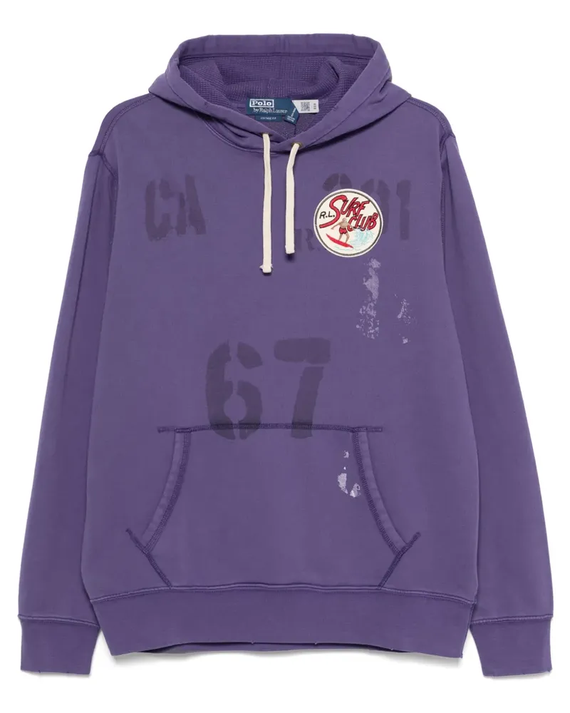 Ralph Lauren Hoodie mit Logo-Patch - Violett Violett