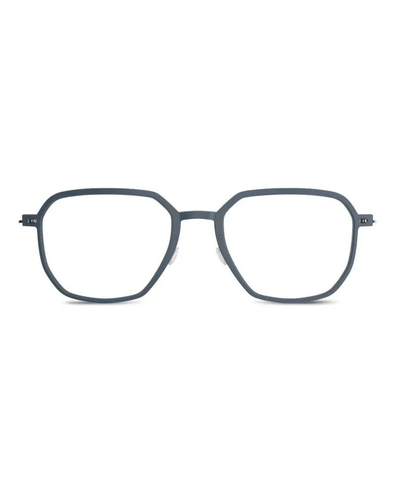 Lindberg Brille mit geometrischem Gestell - Grau Grau