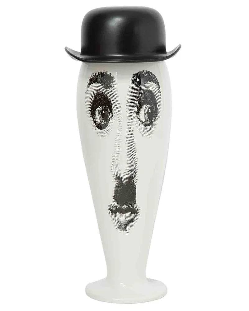 Fornasetti Smilzo Charlot' Vase Weiß