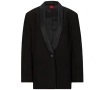 Blazer mit Schalkragen - Schwarz