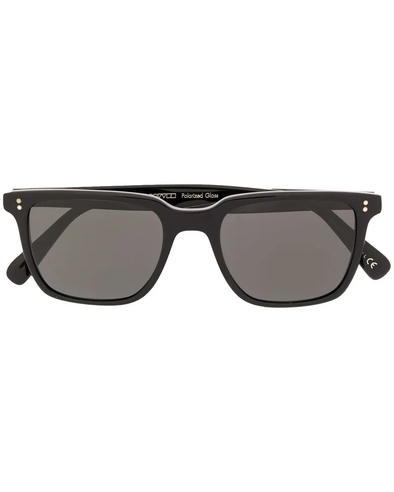 Oliver Peoples Eckige 'Lachman Sun' Sonnenbrille - Schwarz Schwarz