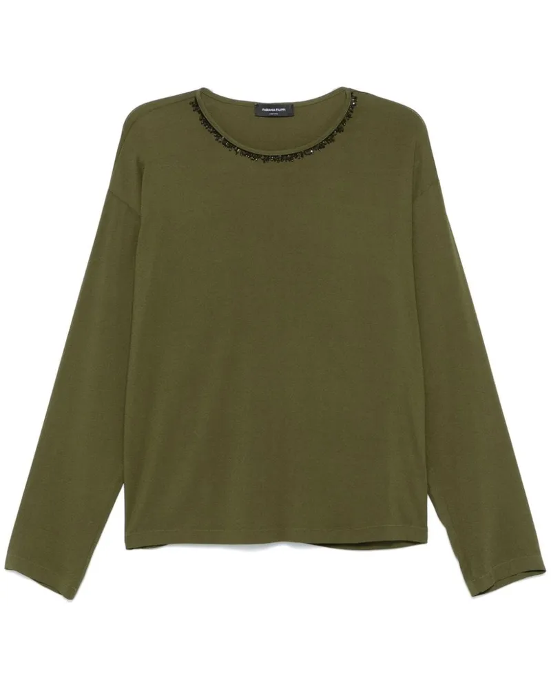 Fabiana Filippi T-Shirt aus Sablé - Grün Grün