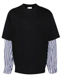 Sacai Langarmshirt im Layering-Look Schwarz