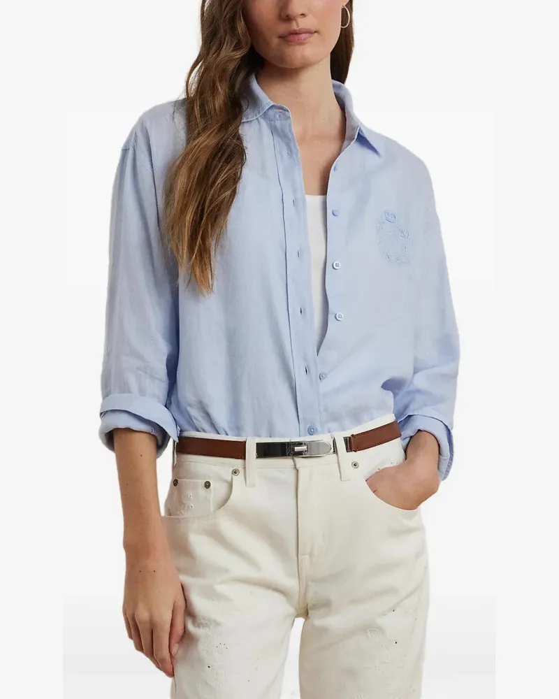 Ralph Lauren embroidered-logo shirt - Blau Blau